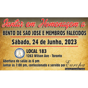 Jantar Homenagem Bento Sao Jose